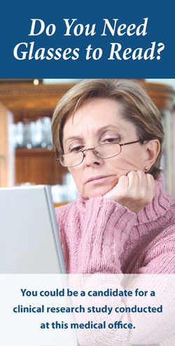 FDA clinical trials for presbyopia treatment at Wang Vision 3D Cataract and LASIK Center, Nashville, TN